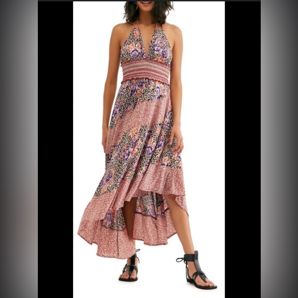 Free People Gabriella Halter Dress Large